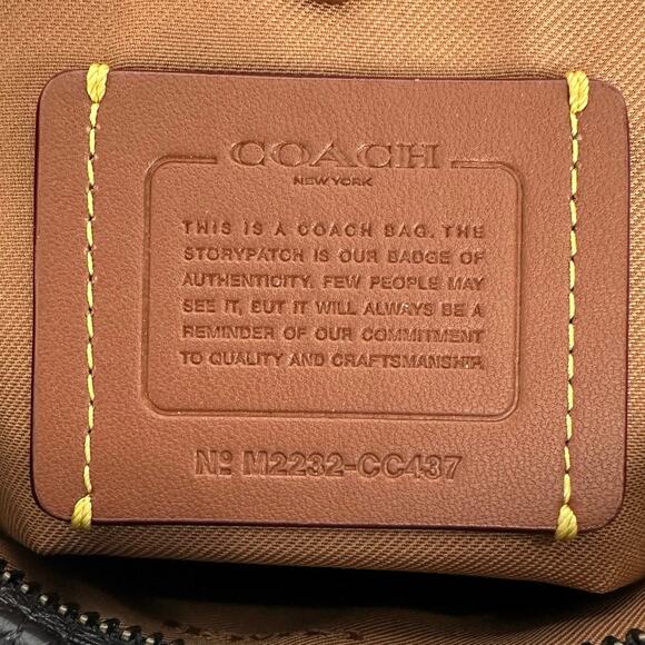 Coach Cary Black Leather Shoulder Bag - Picture 8 of 8